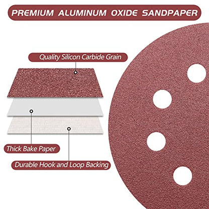 5 Inch 120 Grit Sanding Discs (50 Count)