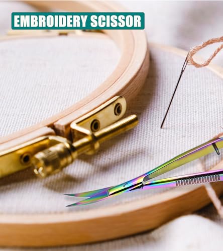 Cross Edge Curved Spring Scissors 5 Inch Stainless Steel Precision Eyebrow & Eyelash Shaping & Trimming Scissor