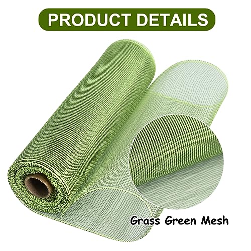 2 Rolls 10 Inch Sage Green Decorative Mesh Ribbbon Rolls (60 Foot)