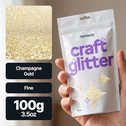 Craft Glitter Champagne Gold 100g Fine Glitter (3.5 Ounce)