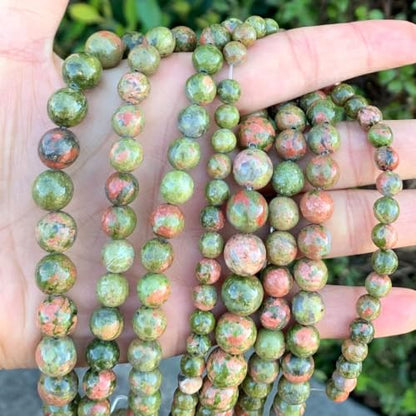 180pcs Adabele Natural Unakite Jasper Gemstone 4mm (186 Count)