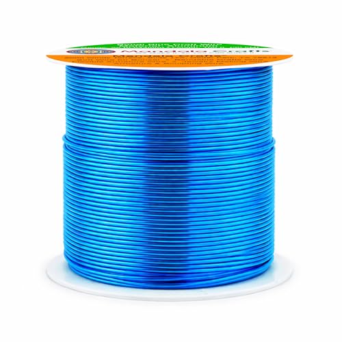 22 Gauge Bondi Blue Anodized Aluminum Craft Wire (100 Foot)