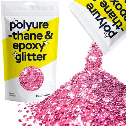 Resin Glitter Rose Pink 100g Super Chunky (3.5 Ounce)