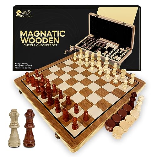 Magnetic Chess Set with Checkers (58 Count)