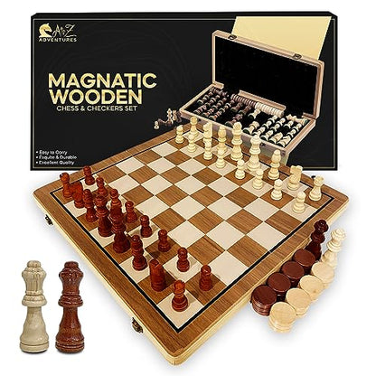 Magnetic Chess Set with Checkers (58 Count)