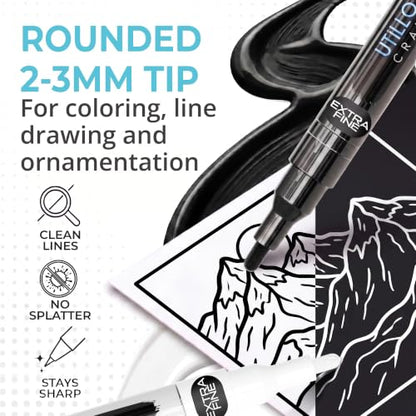 Black and White Paint Pens (8 Count)