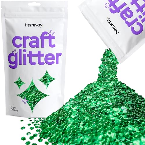 Craft Glitter Emerald Green 100g Super Chunky Glitter (100 grams)