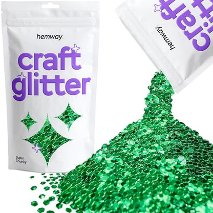 Craft Glitter Emerald Green 100g Super Chunky Glitter (100 grams)