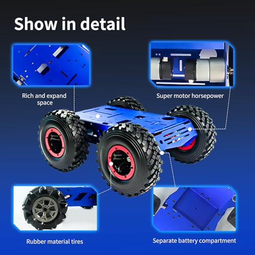 Smart Robot Chassis 130mm Wheels 4WD car Chassis 4