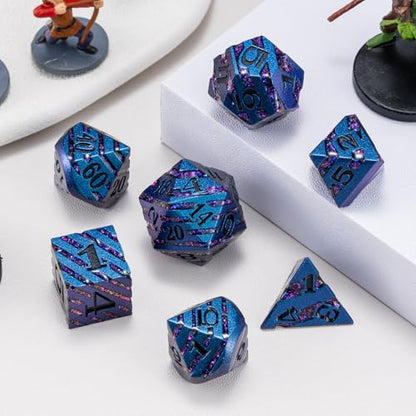 Inlay Metal DND Dice Set (7 Count)