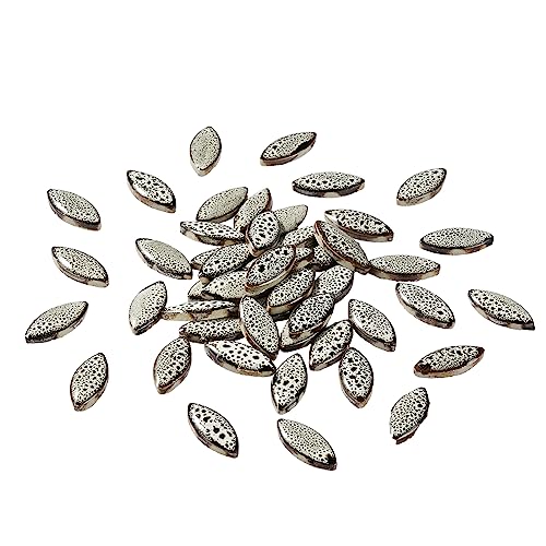 70 Pcs Petal Ceramics Mosaic Tiles for Crafts