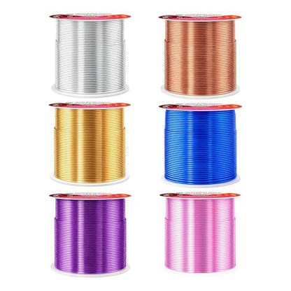 20 GA Gold Blue Purple Assorted Anodized Aluminum Craft Wire (450 Foot)