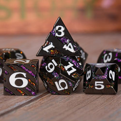 Inlay Metal Dice Set 7pcs