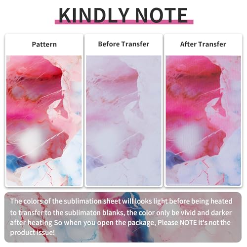 Sublimation Transfer Sheets for Heat Press Machine (12 Count)