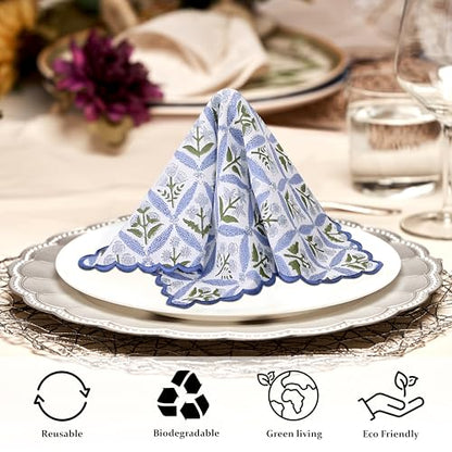Hand Block Print Cloth Napkins (4 Count)