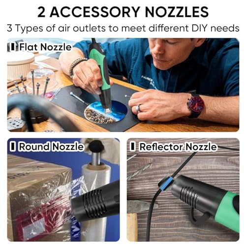 350W Heat Gun with 2 Nozzles