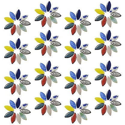 Blue Petal Ceramic Tiles Mosaic Tiles