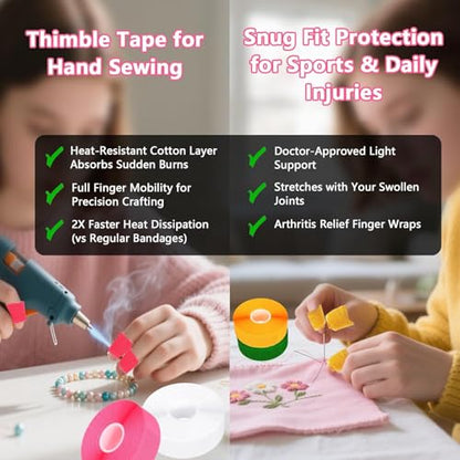 6 Pack Thimble Tape for Hand Sewing (6 Count)