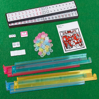 166 Tiles Mah Jongg Set American Mahjong 4 Color Pushers