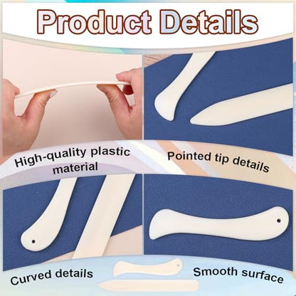 20 PCS Bone Folder Tool Plastic Bone Folder Crafts Scoring Folding Creasing Paper Crafting Scrapbooking Tool for Paper Leathercrafts Bookbinding and DIY Card Making Handmade