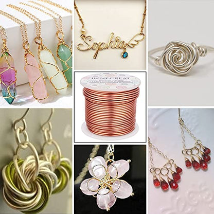 12 Gauge 100FT Aluminum Wire Anodized Jewelry Craft Making Wire Beading Floral Aluminum Craft Material for Jewelry Craft Sculpture (100 Foot)