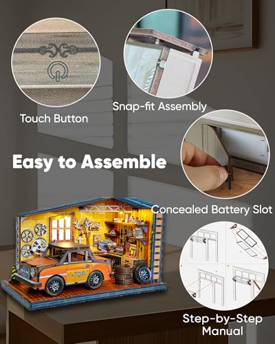 DIY Miniature House Kit Dollhouse Kit for Adults to Build Mini Garage