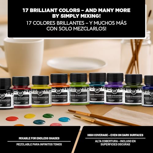 Ceramic and Porcelain Paint Set 6 x 1.52 fl oz (9.13 Fl Oz)