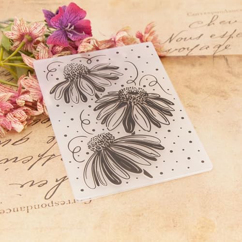 6Pcs Plastic Embossing Folders for Card Making Embossing Machine Template Mold Paper Card Embossing Stencil Flower Leaf Embossing Folder for Scrapbook Photo Album DIY Craft Decoration