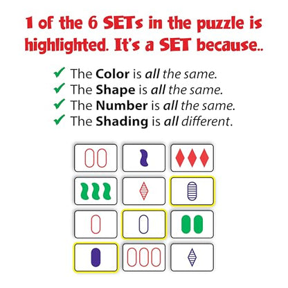 SET Travel Case Card Games for Kids