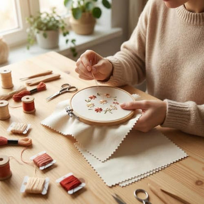 Embroidery Fabric Squares Cotton