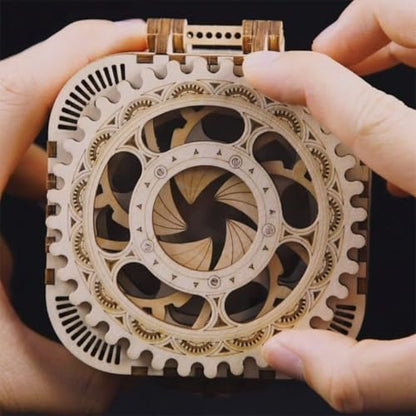 3D Wooden Puzzle Mechanical Treasure Box Model DIY Brain Teaser Projects for Adult Age 14+ Birthday Gift Educational Toys Wooden Puzzles for Adults