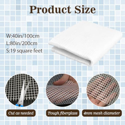 40" x 80" Mosaic Mesh for for Back Mounted Tile with Gloves