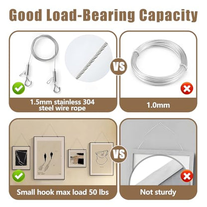 4PCS Picture Hanging Wire Kit