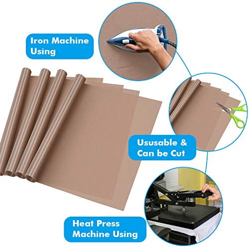 4 Pack Teflon Sheet for Heat Press (4 Count)