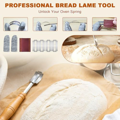 Sourdough Starter Kit with Sourdough Jar & Baking Supplies for Beginner