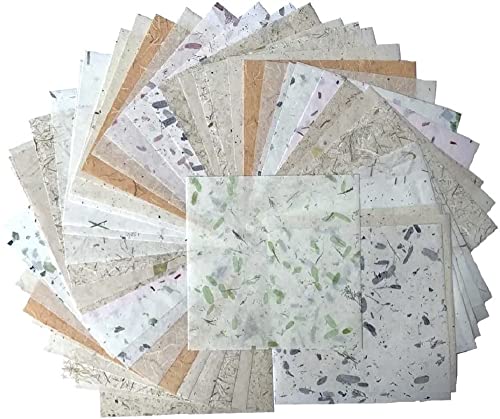 Natural Fiber Mulberry Paper 8 x 8 Inches (50 Count)