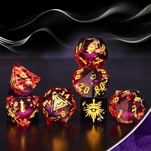 The Eye of Mystery Liquid Core DND Dice Set