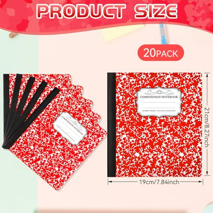 20 Pack Composition Notebooks Bulk