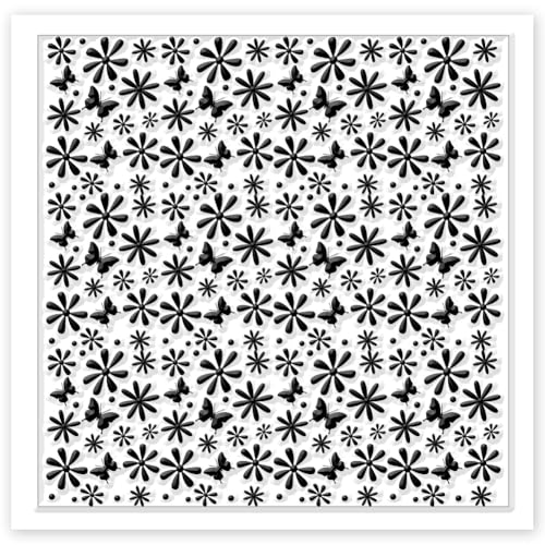 Daisy Polymer Clay Texture Sheets Butterfly Silicone Texture Stamp Clay Texture Mat Flower Modeling Pattern Pad Texture Sheets for Polymer Clay Jewelry and Clay Earrings Tools