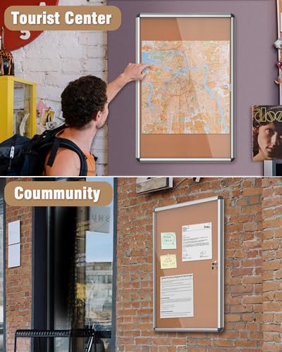 36"x24" Enclosed Bulletin Board