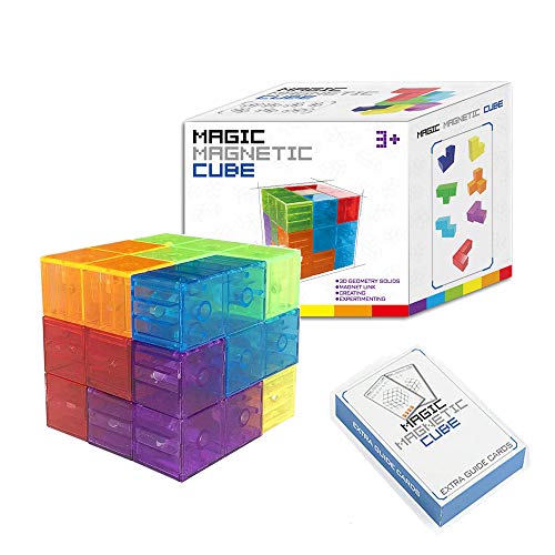2 Pack Magnetic Cube Block Educational Puzzle Toy for Kids Stress Relief