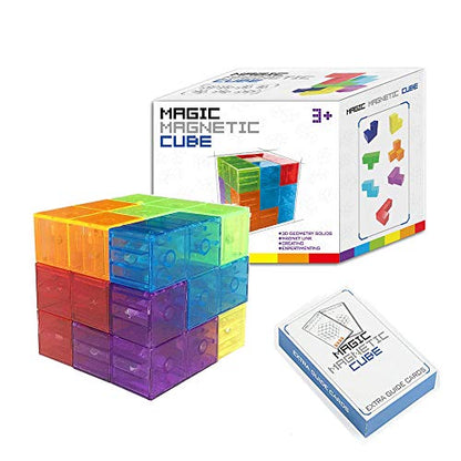 2 Pack Magnetic Cube Block Educational Puzzle Toy for Kids Stress Relief
