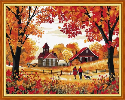 Stamped Cross Stitch Kits Full Range of Embroidery Patterns Starter Kits for Beginners Adult DIY Cross Stitches Needlepoint Kits 11CT