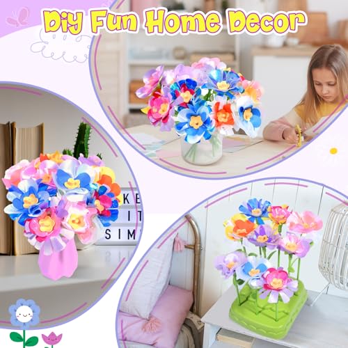 Flower Bouquet Craft Kit Flowers Market Toy Educational Toys Fun DIY Activity Set Christmas Birthday Gift for 4 5 6 7 8+ Year Old Girls and Boys