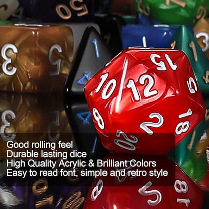 20 Sets Polyhedral Dice (140 Count)