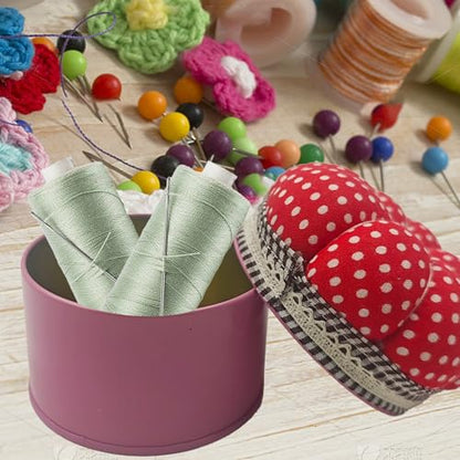 Pumpkin Shaped Pin Cushion with Storage Box