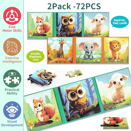 Magnetic Puzzles for Toddlers 3 (72 Count)