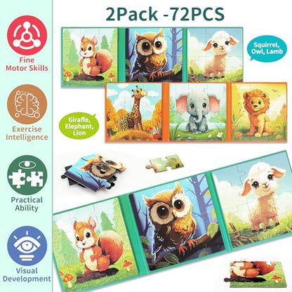 Magnetic Puzzles for Toddlers 3 (72 Count)