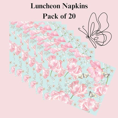 20 ct 13x13 Flowers Paper Luncheon Decoupage Napkins (20 Count)