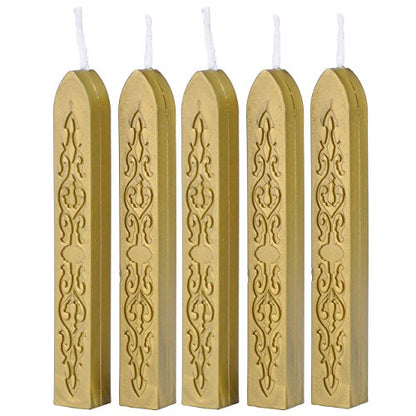 5Pcs Lapis Lazuli Sealing Wax Sticks with Wicks for Wax Seal Stamp (5 Count)